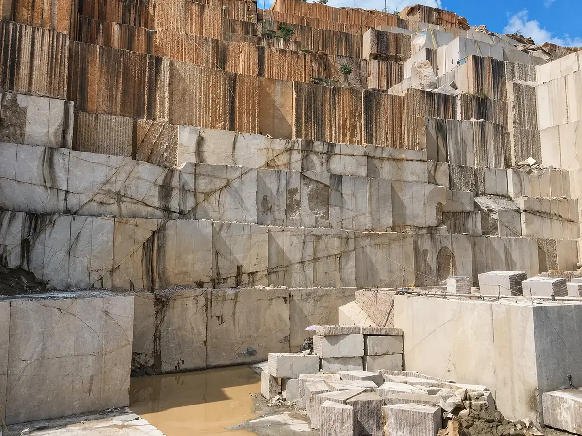 Natural stone quarry operation in Brazil
