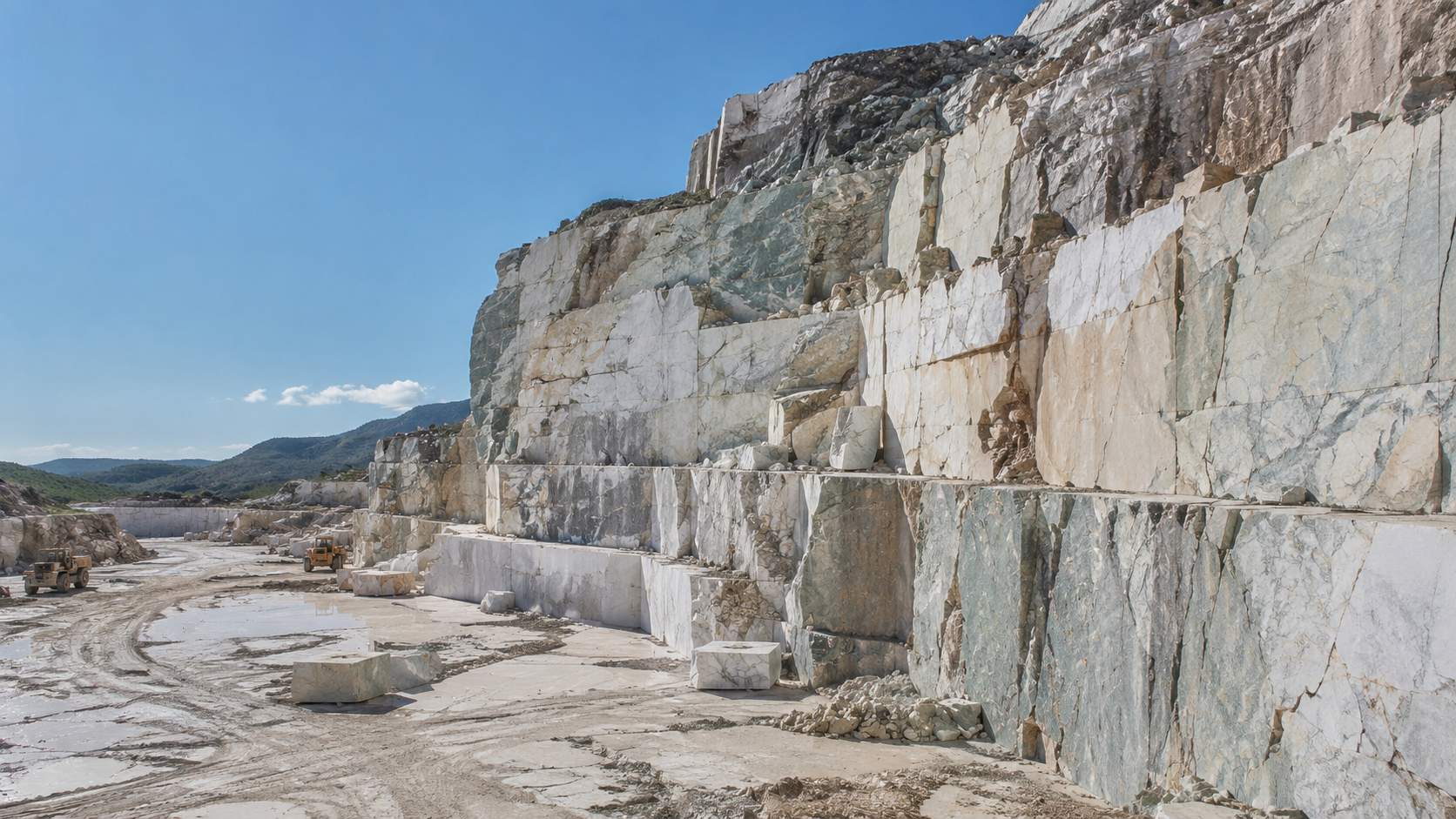 Brazilian quartzite quarry in daylight